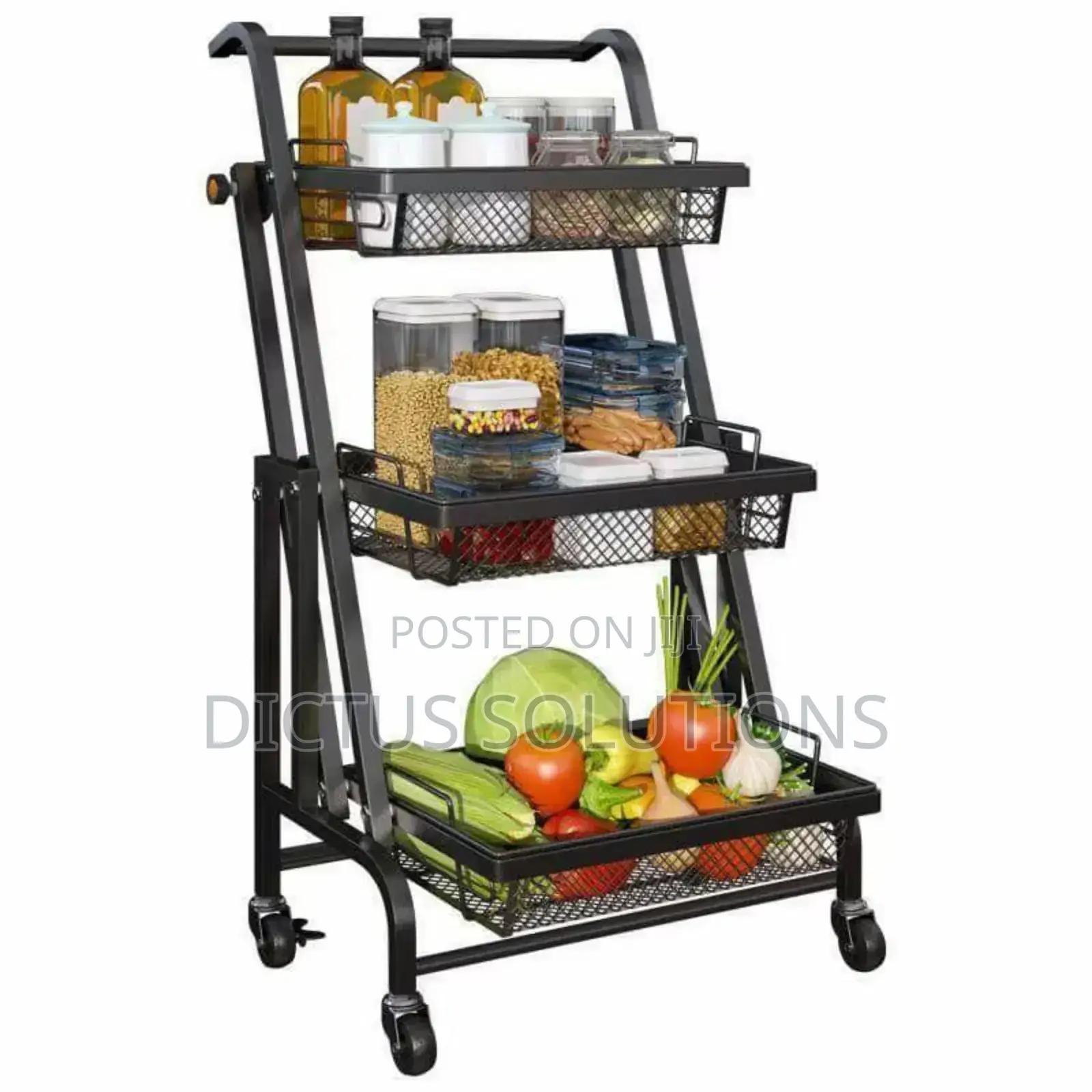 3 Layers Convertible Multipur Organizer Storage Rack Trolley