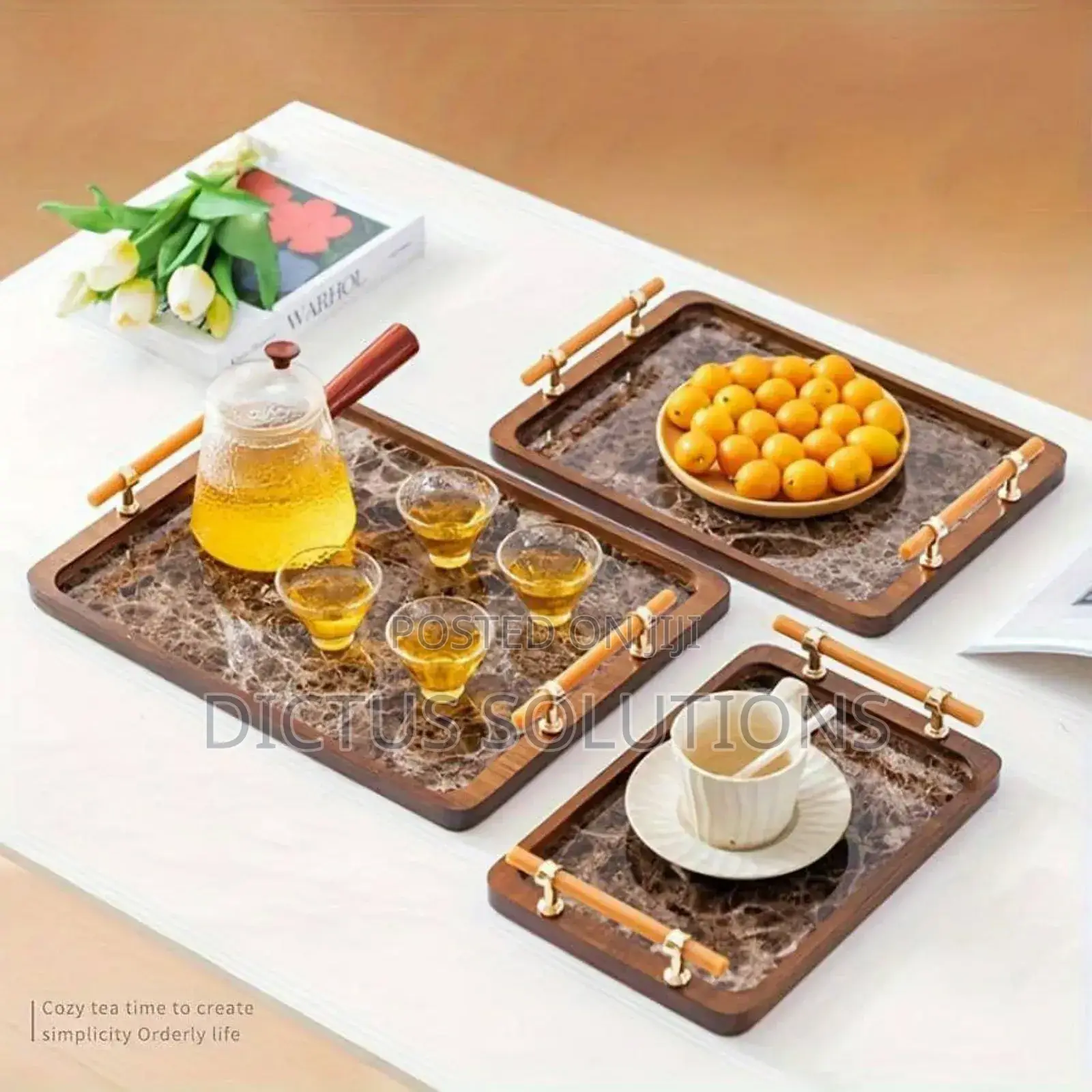3 Set of Luxury Glass in Wooden Tray