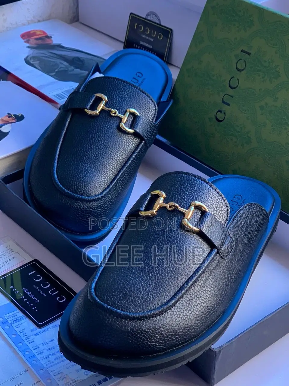 Matte Leather Gucci Half Shoes