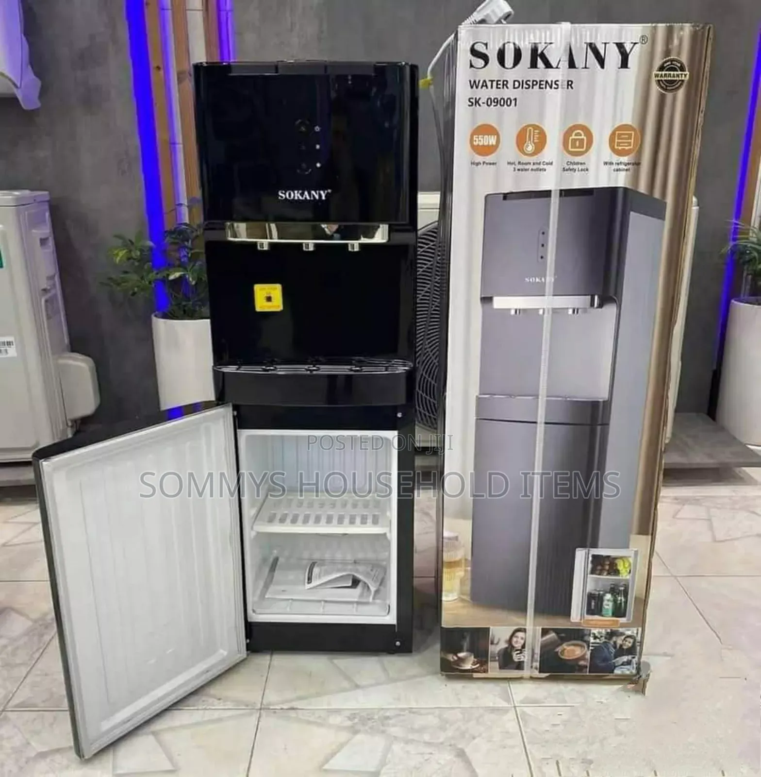 Sokany 3in1 Electric Water Dispenser With Refrigerator