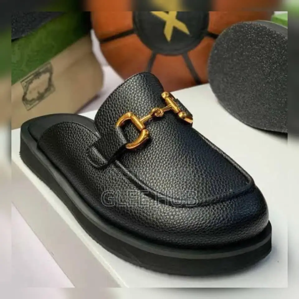 Matte Leather Gucci Half Shoes