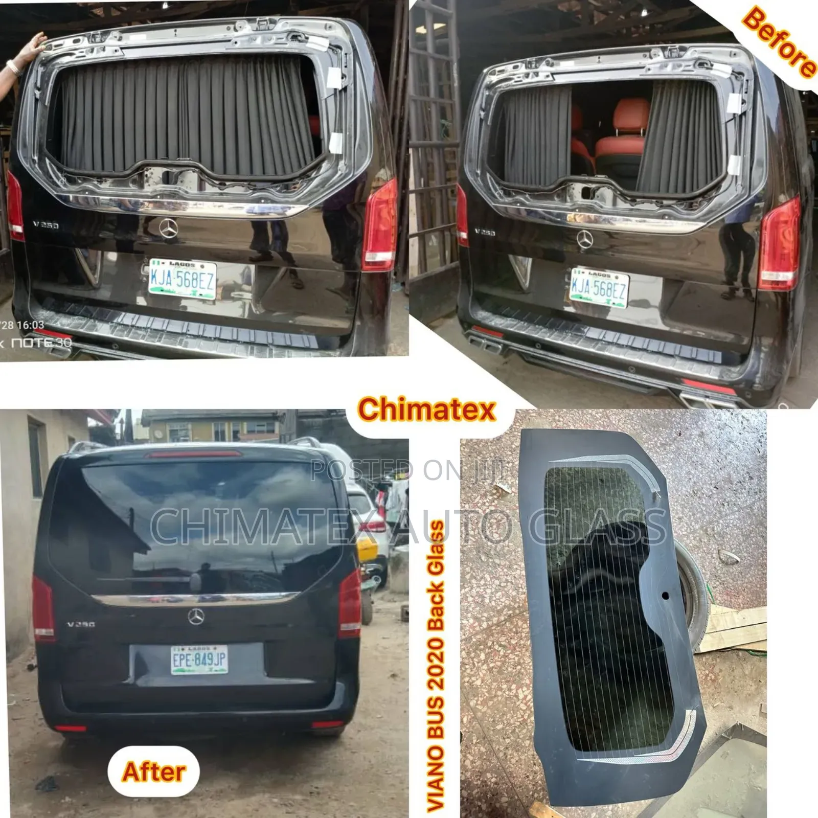 Benze Viano Bus Back Glass Available We Deliver Install