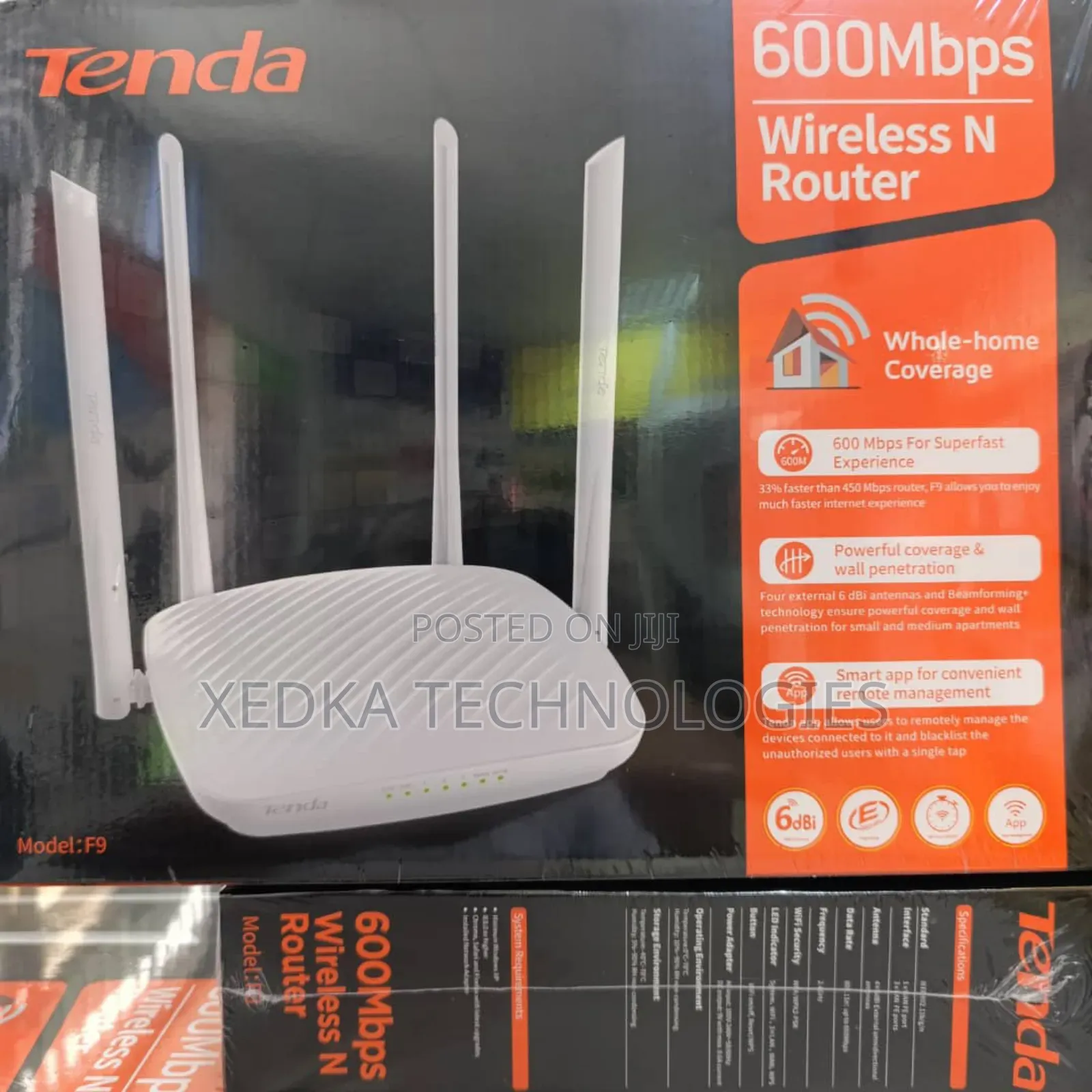 Tenda F9 600mbps 4 in 1 Router With 4 Antennas