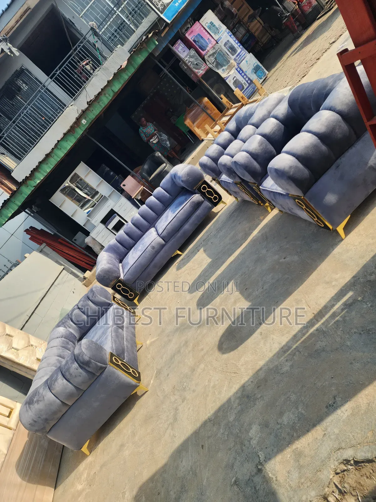 Padded Ulphostery Seven Seaters Sofa Chairs.