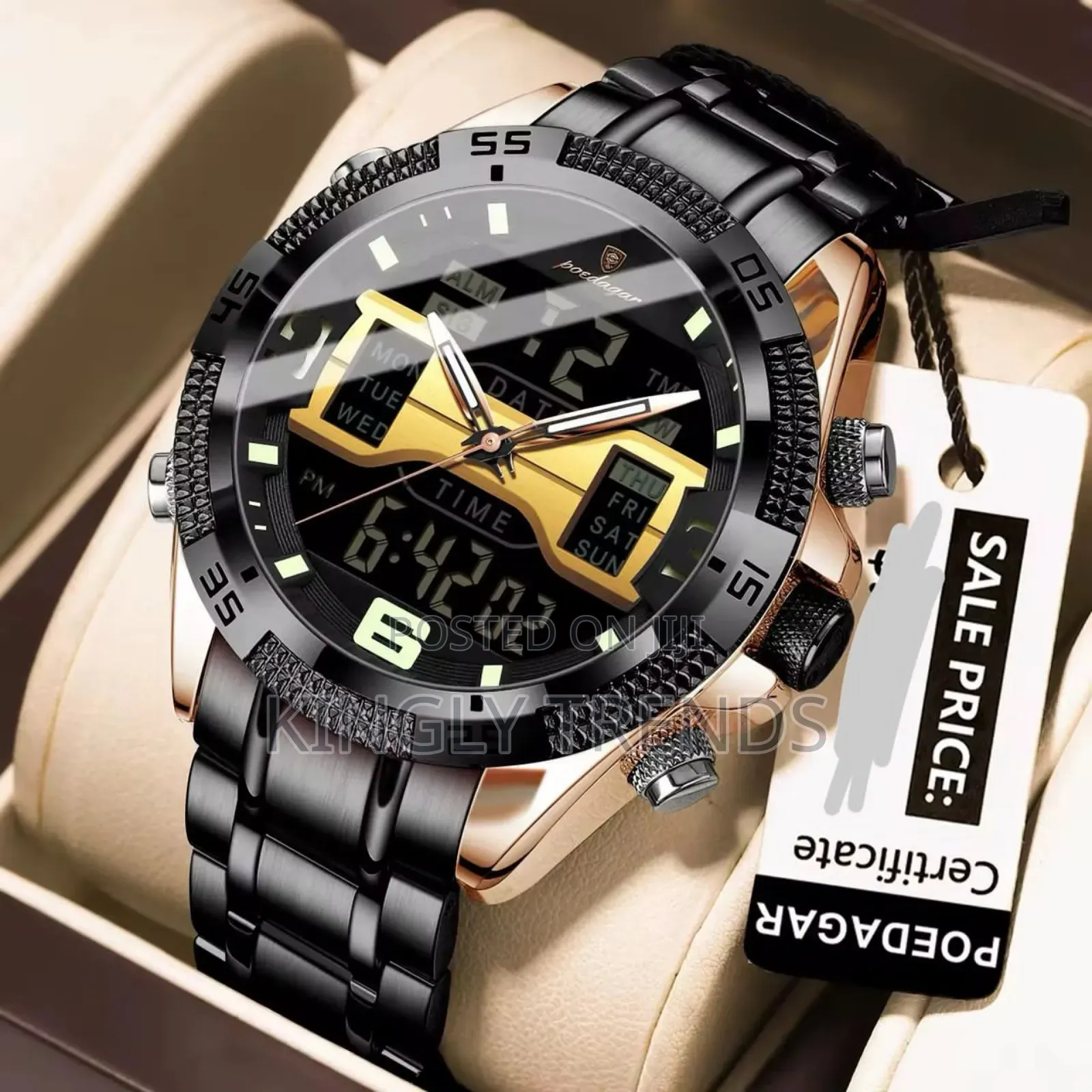 Poedagar Quality Stainless Wristwatch