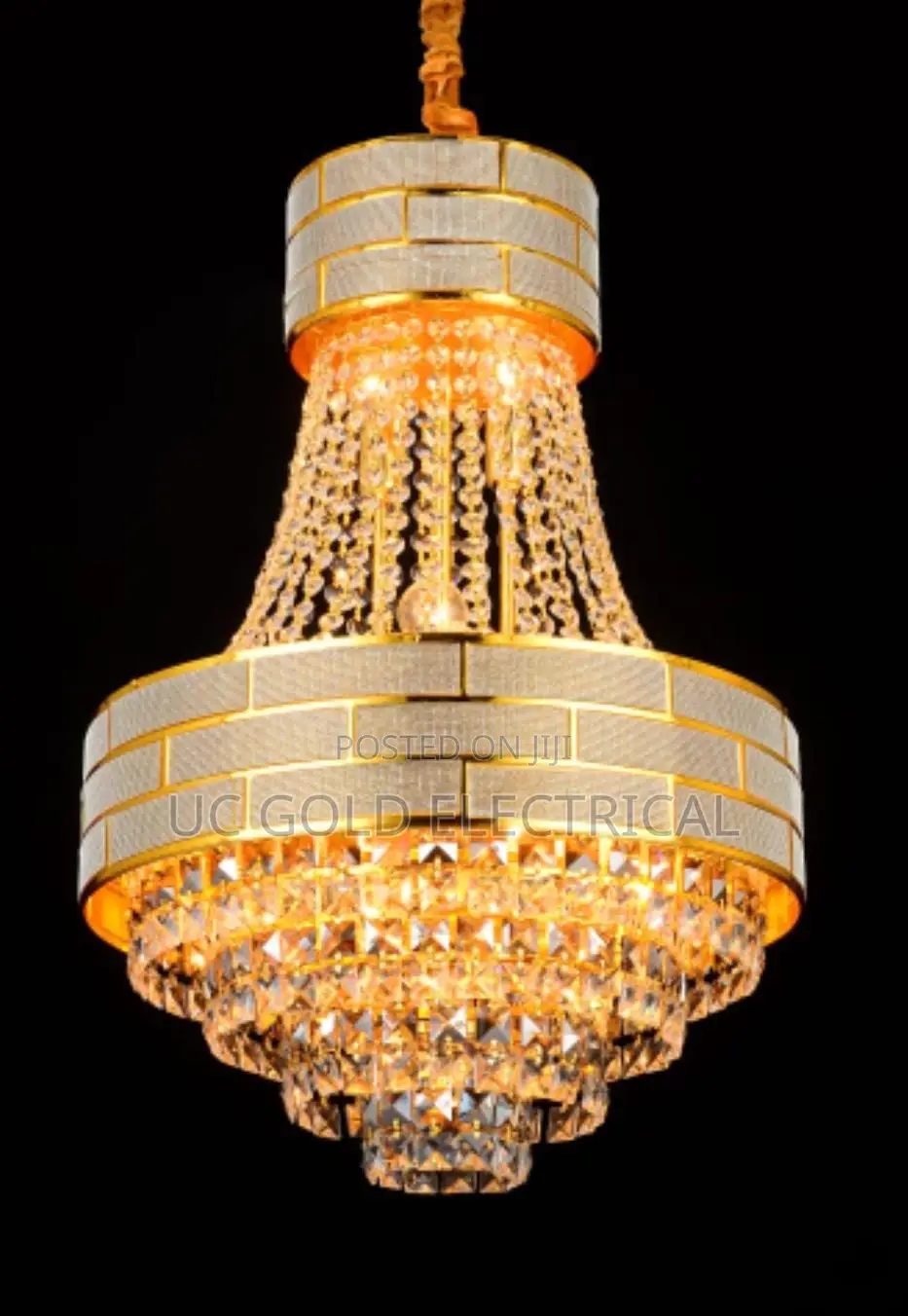 Modern Crystal Gold Chandelier Lighting Living Room