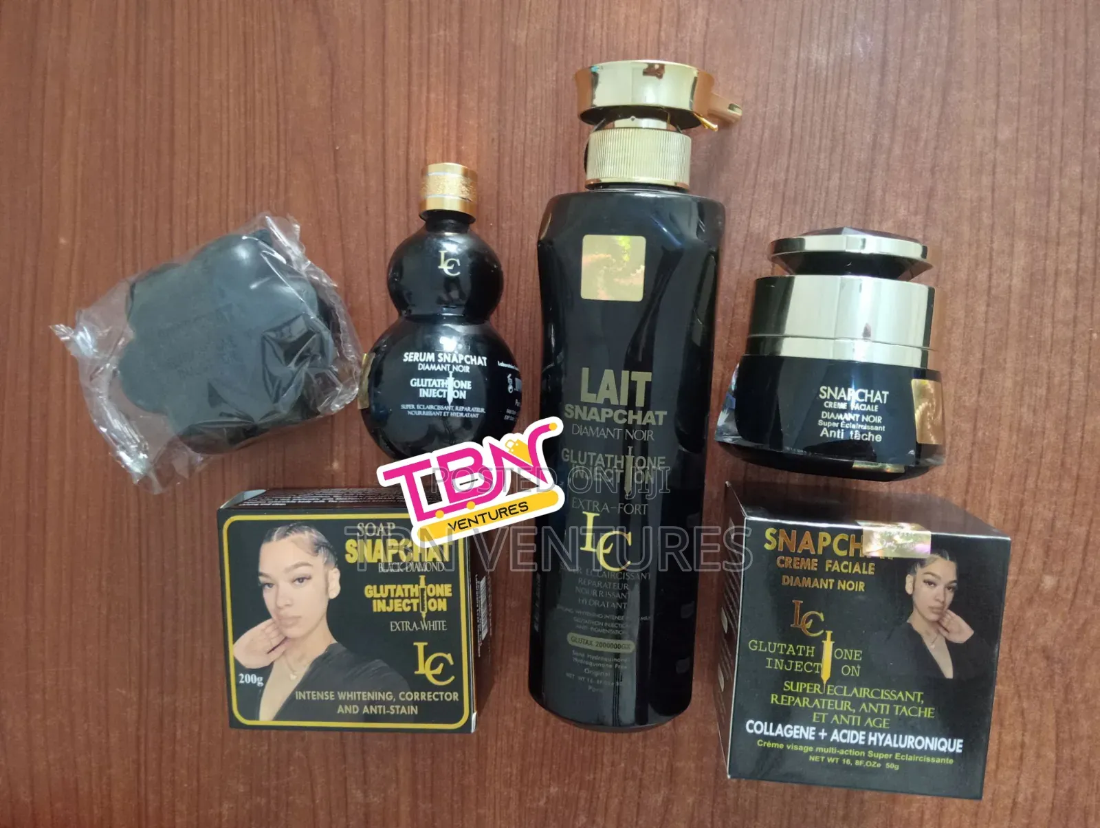 Lait Snapchat 4in1 Set; Lotion, Serum, Face Cream, Soap