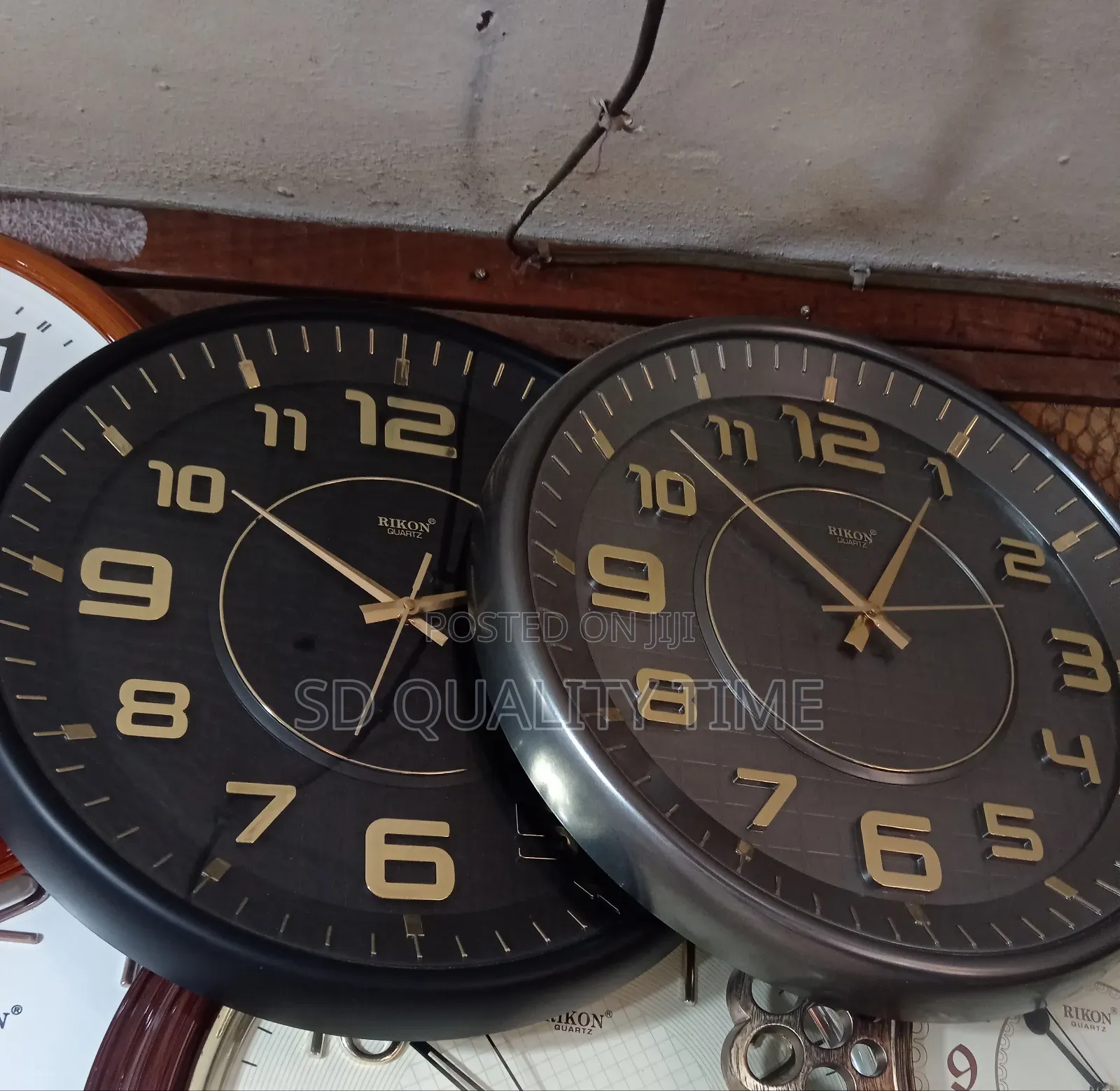 Rikon Quality Wall Clock (3d Gold Numbering