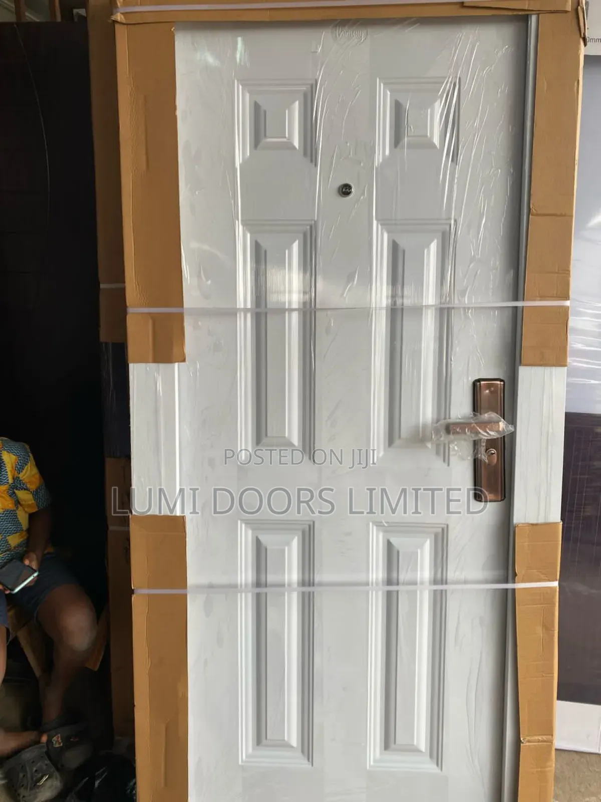 White Steel Security Door 6 Inc