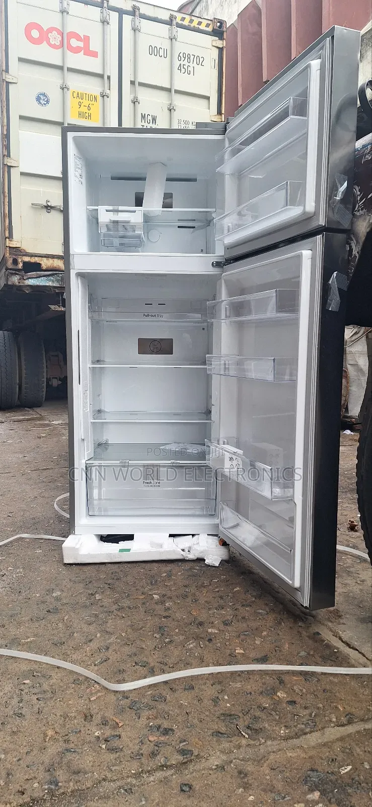 New Lg 372l Inverter Double Door Fridge (85w) Super Cooling