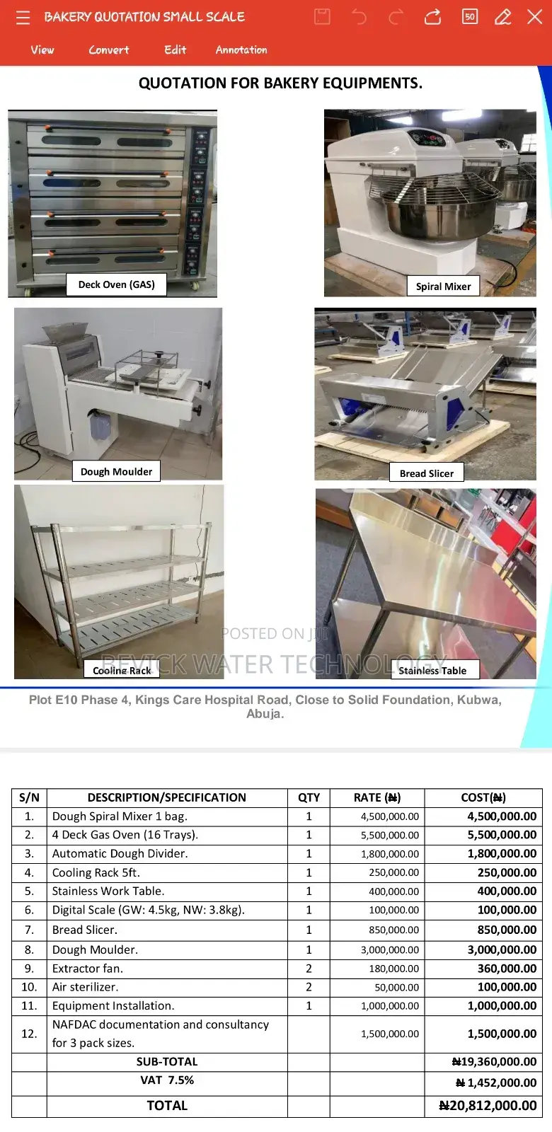 Bakery Factory Setup