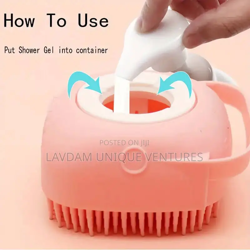 Colorful Silicone Pet Massage Bath Brush Shampoo Dispenser