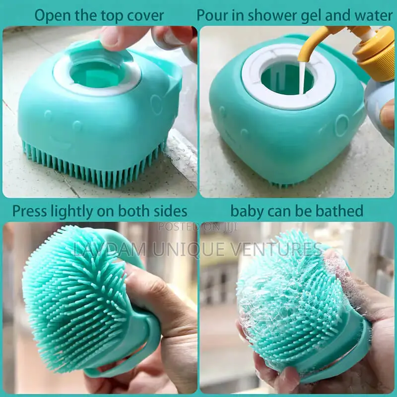 Colorful Silicone Pet Massage Bath Brush Shampoo Dispenser