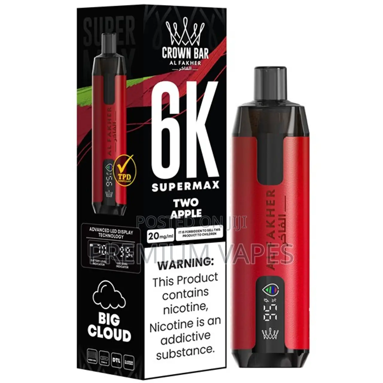 Al Fakher Crown Bar Supermax Disposable Vape Kit