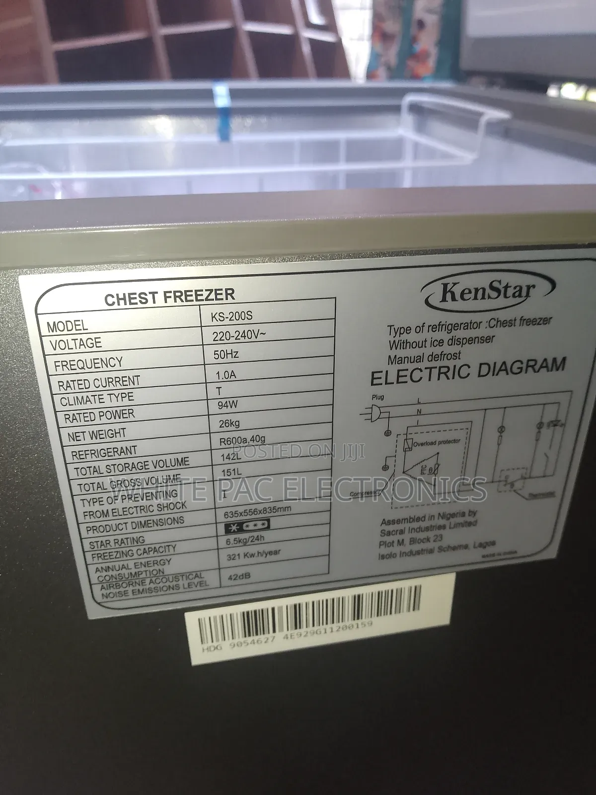 Brand New Kenstar Chest Freezer 151 L Copper Fast Cooling
