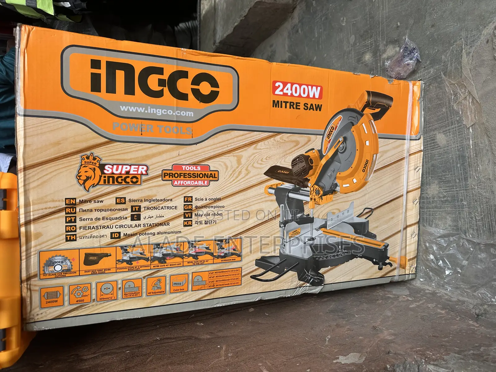 Ingco Compound Miter Saw 2400w Sliding 12 Inche