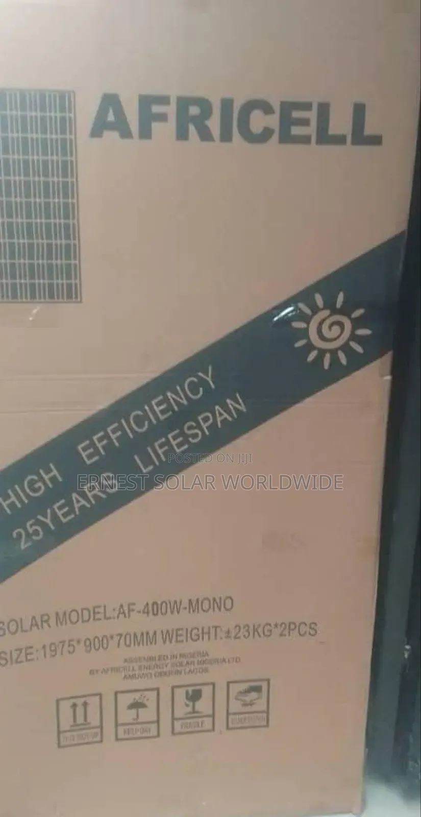 High Standard 400watts Mono Africell Panel