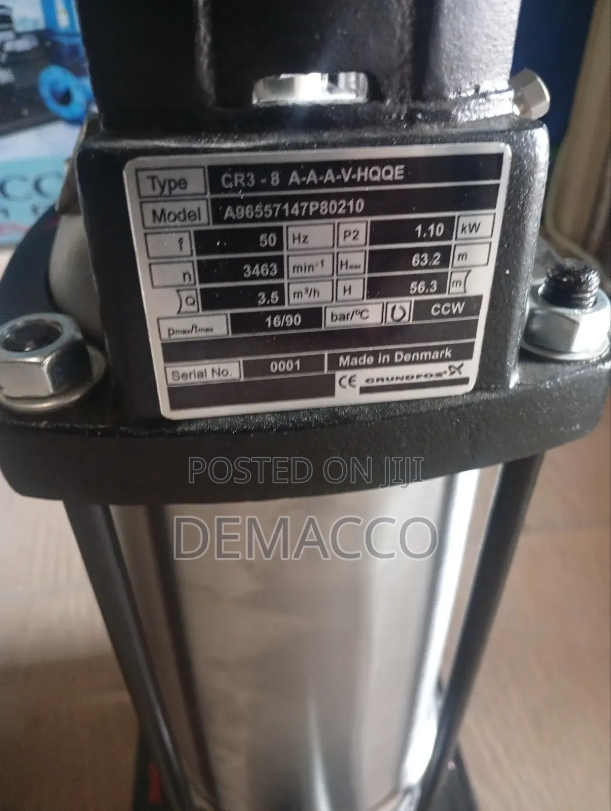 Grundfos Vertical Pump 2 Horsepower