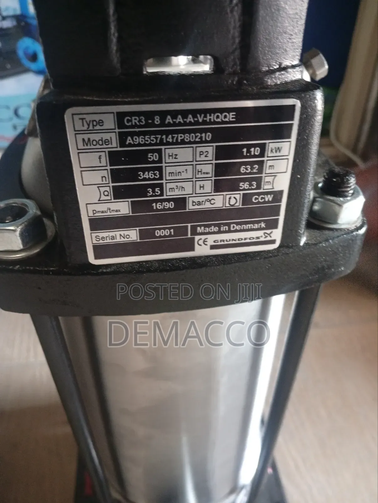 Grundfos Vertical Pump 2 Horsepower