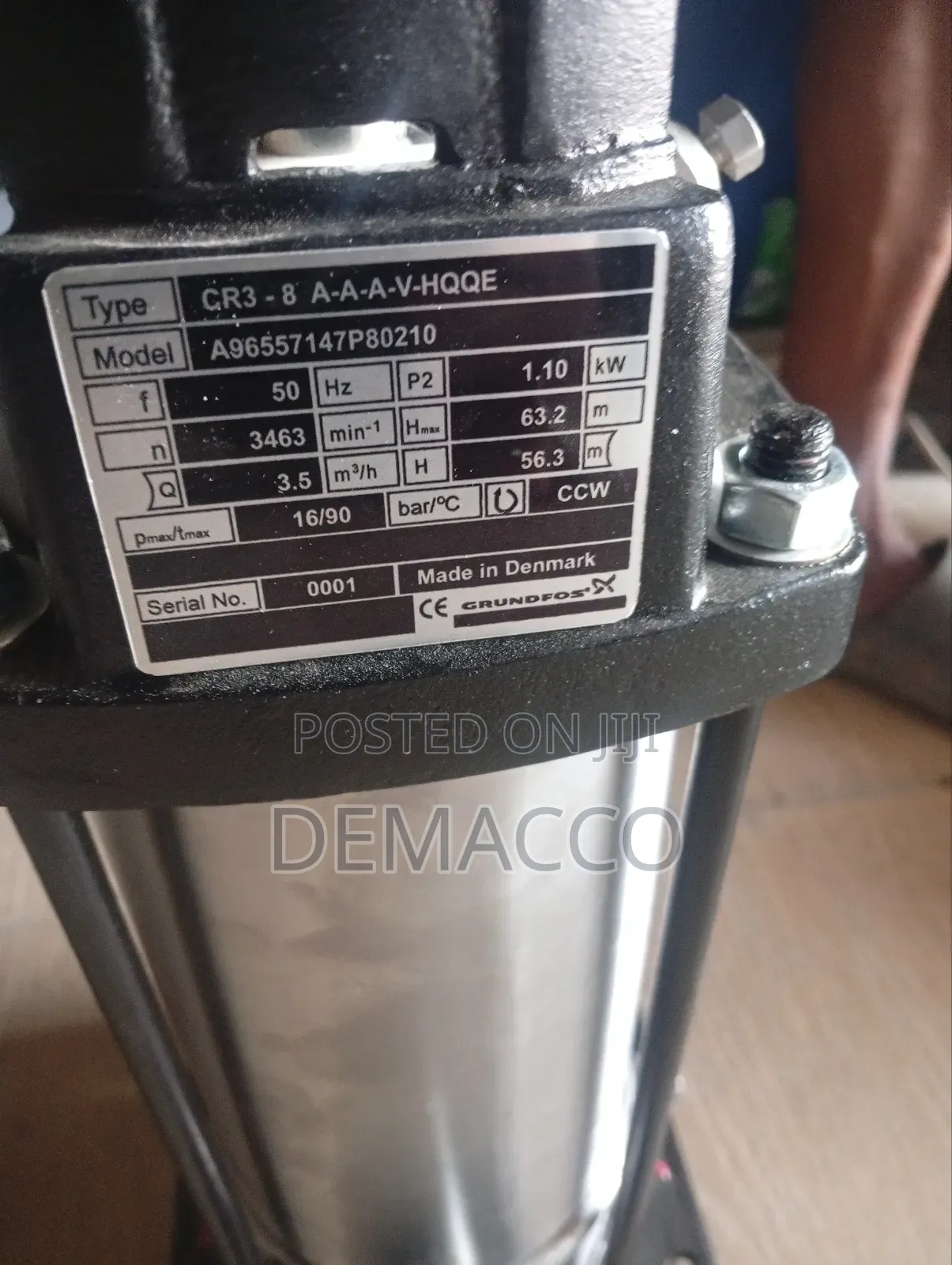 Grundfos Vertical Pump 2 Horsepower