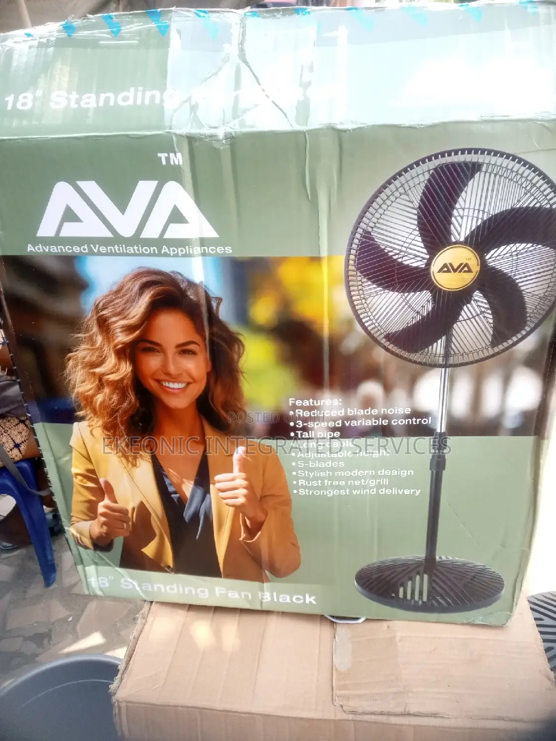 Ava 18 Inches Standing Fan