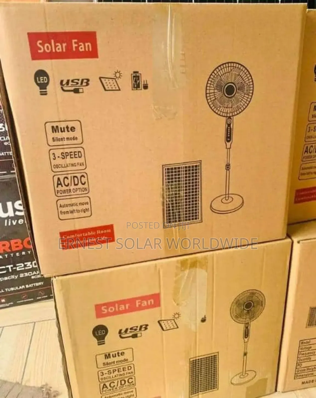 High Standard Solar Standing Fan With Bulb