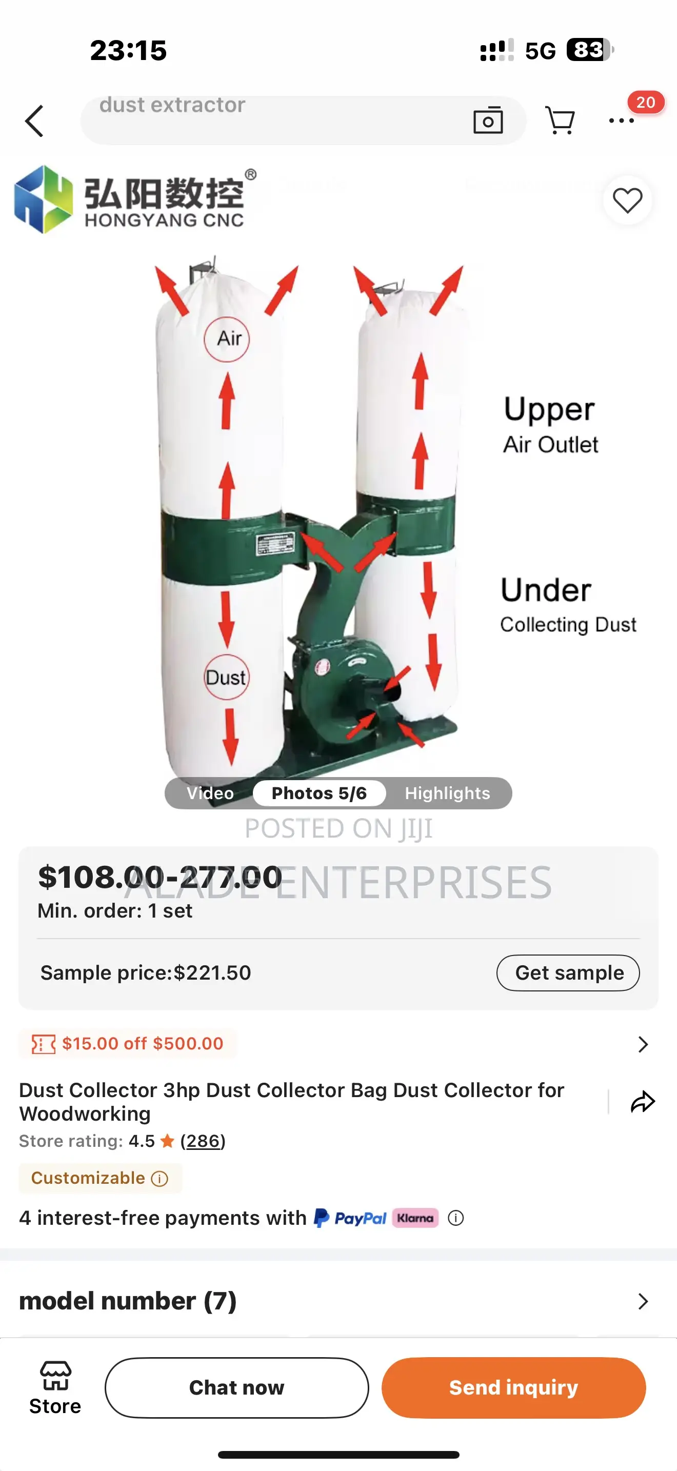 3hp Dust Collector Bag Dust Collector For Woodworking