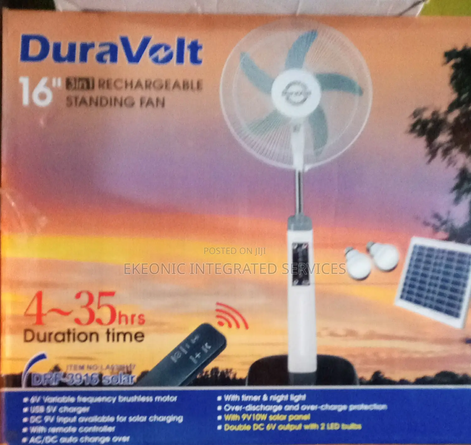 3 in 1 Duravolt Rechargeable Standing Fan