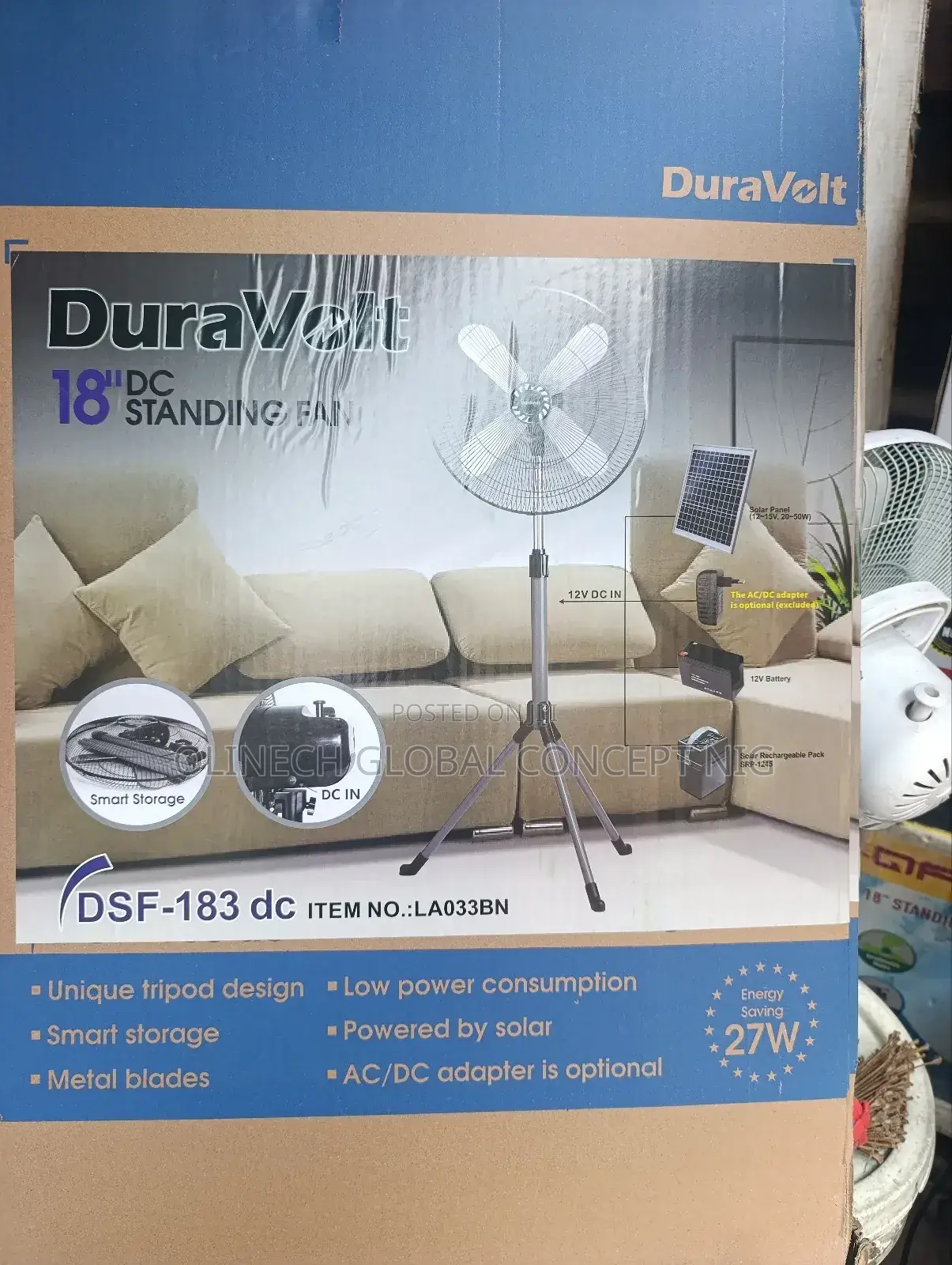 18 Inches Duravolt Rechargeable Fan