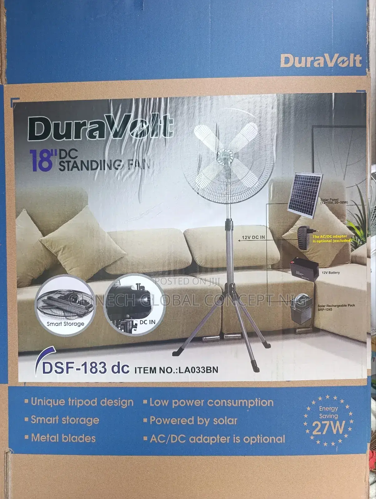 18 Inches Duravolt Rechargeable Fan