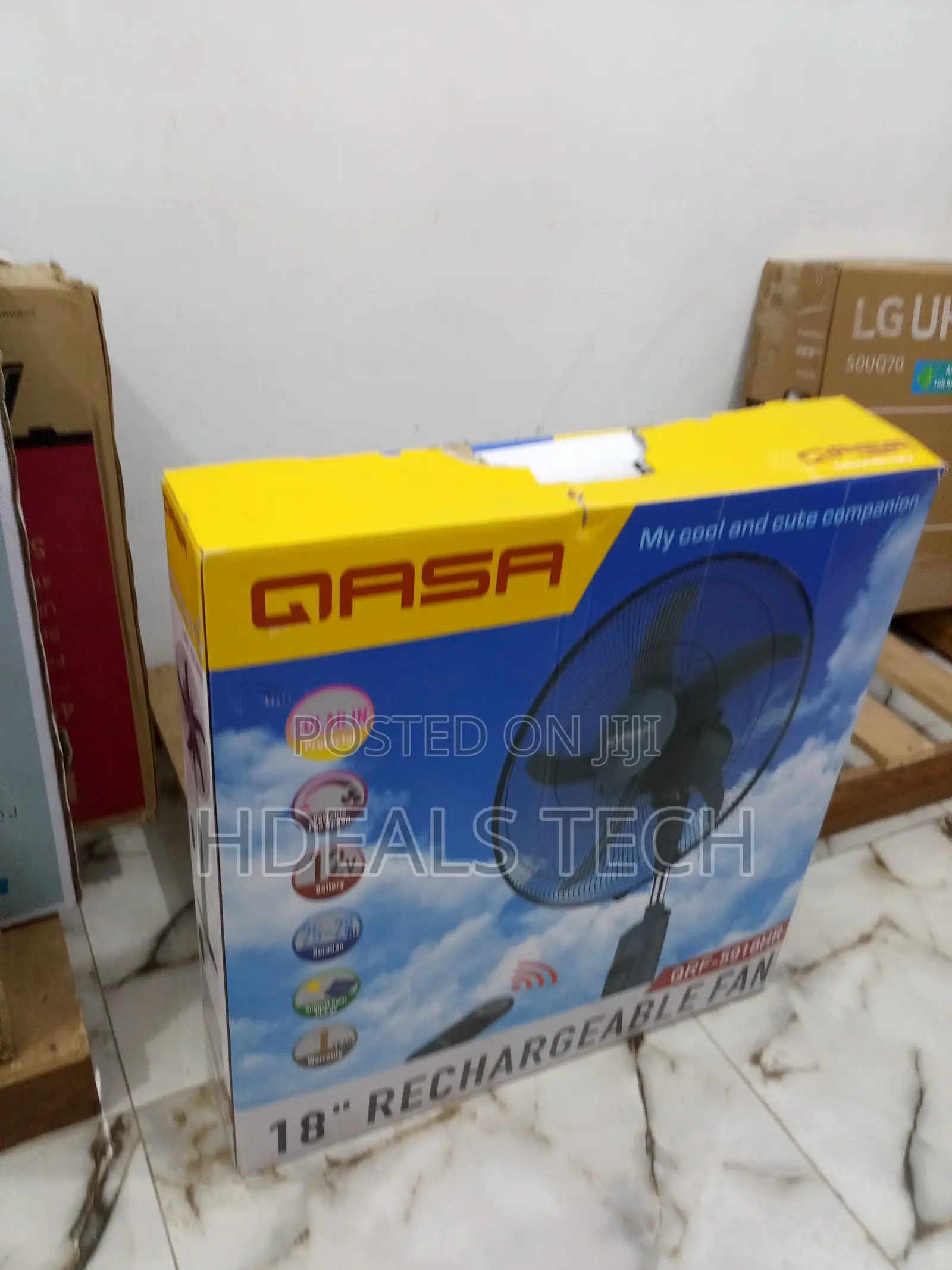 Qasa 18" Remote Standing Fan - QRF-59188hr Adjustable Tilt