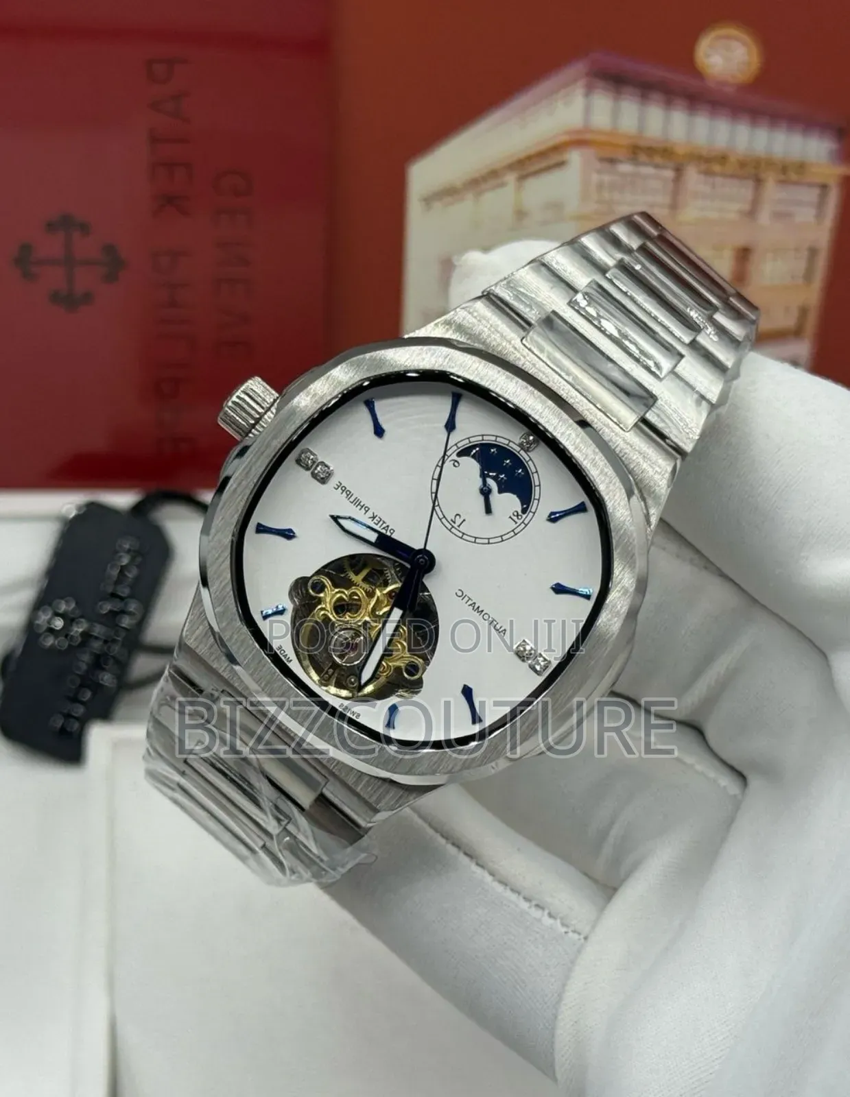 Original Patek Philippe Silver Stainlesssteel Bracelet Watch