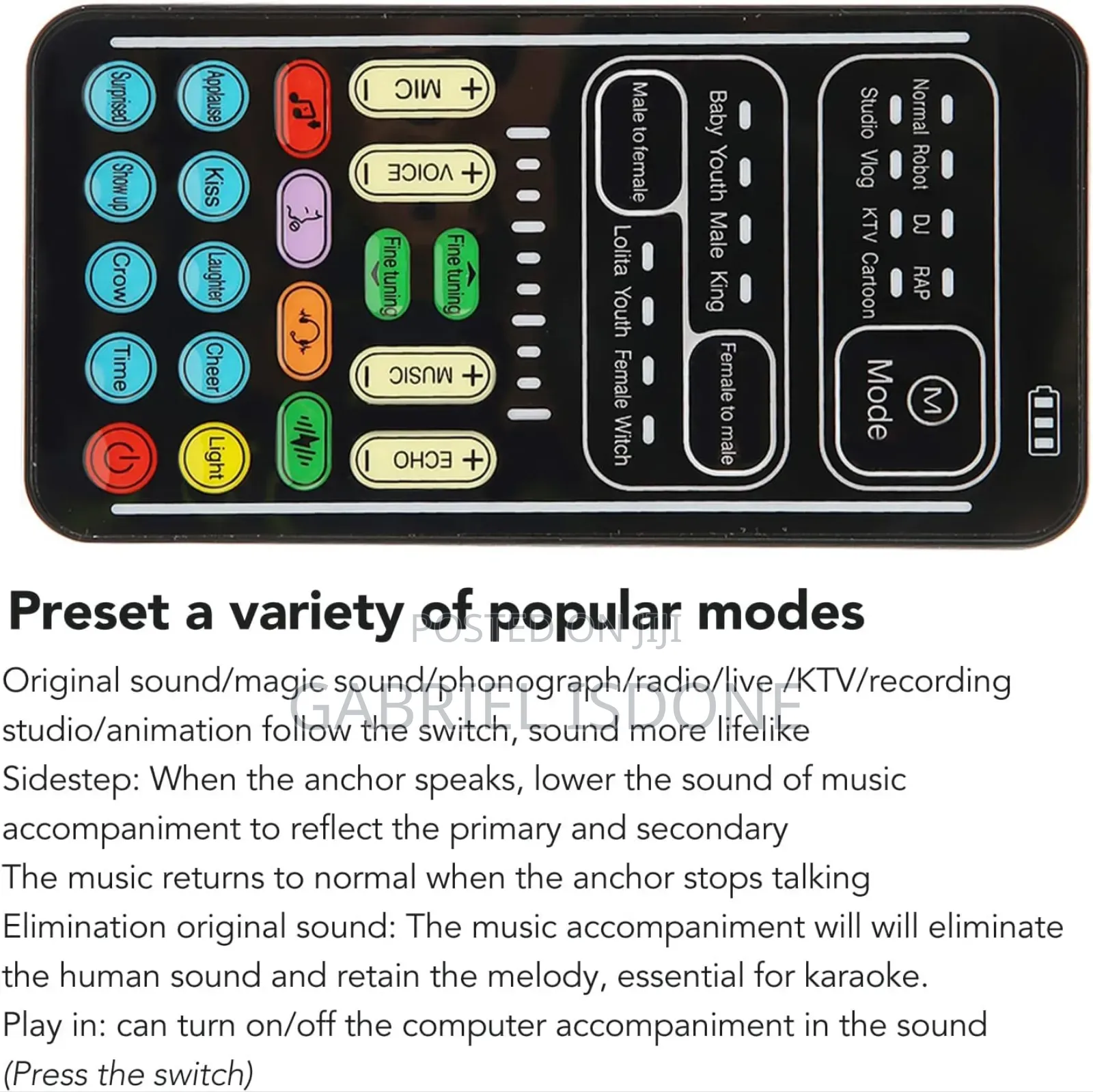 I9 Voice Changer, Multifunction Sound Mini Sound Card