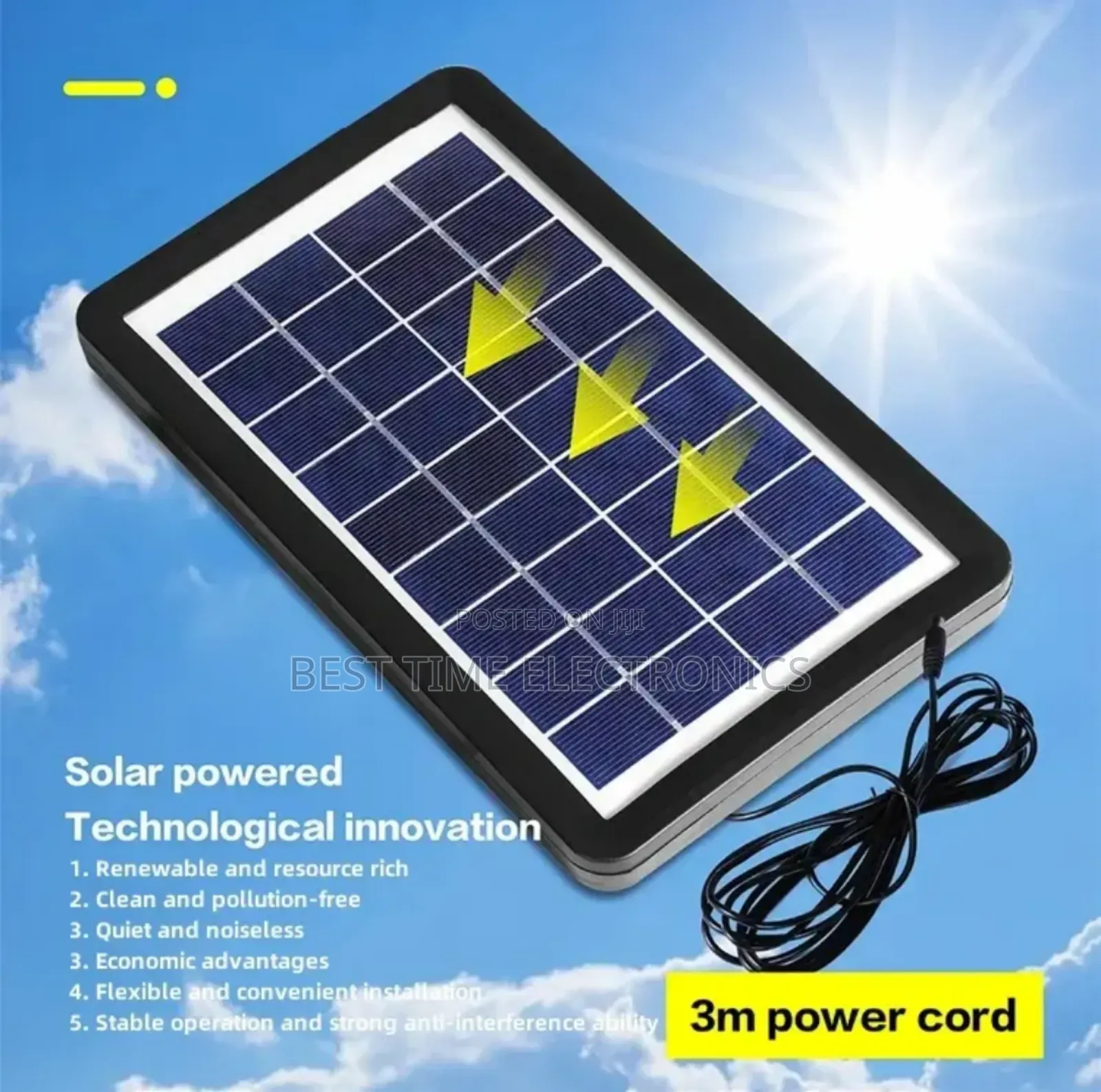 Mingsheng 16" Solar Rechargeable Stand Fan