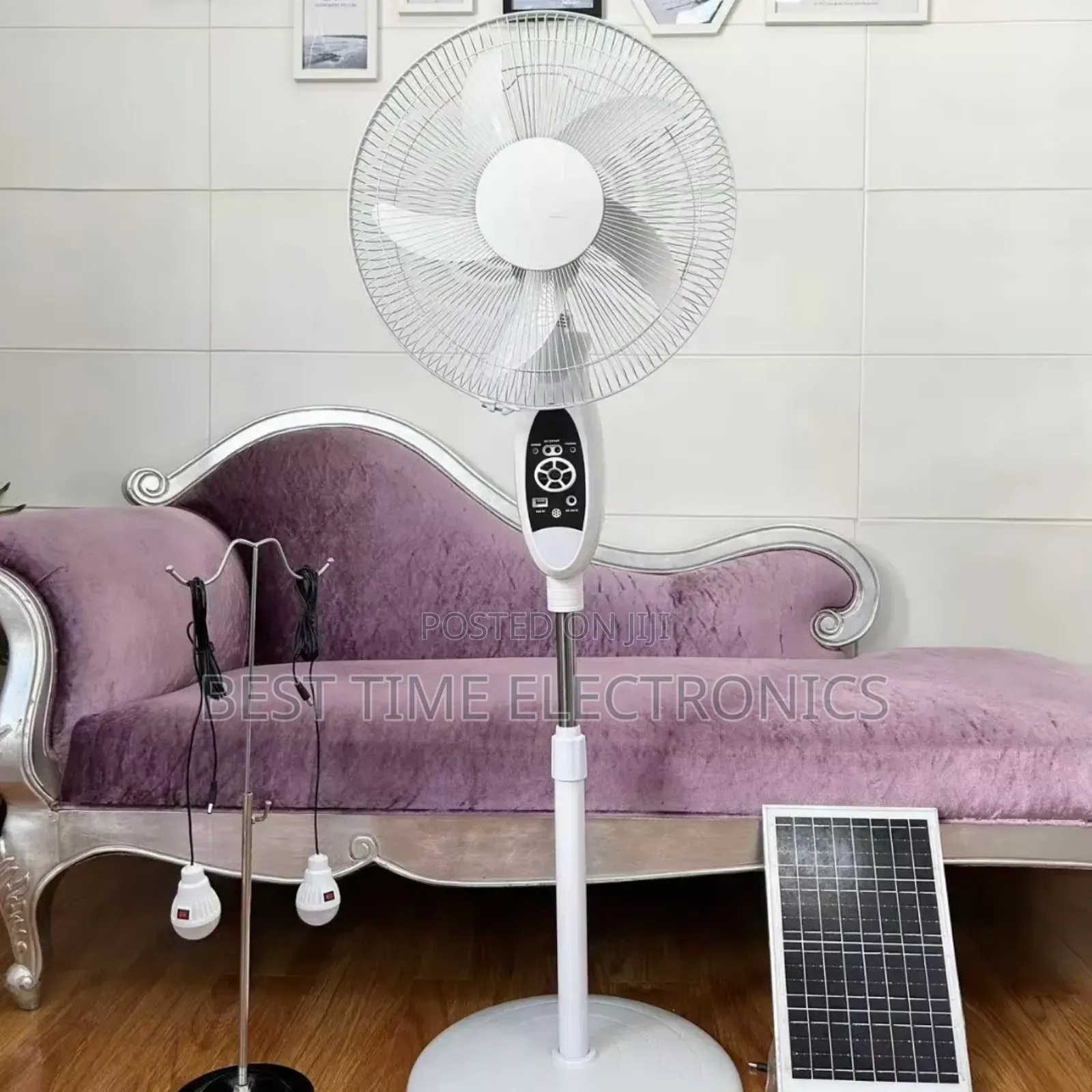 Mingsheng 16" Solar Rechargeable Stand Fan