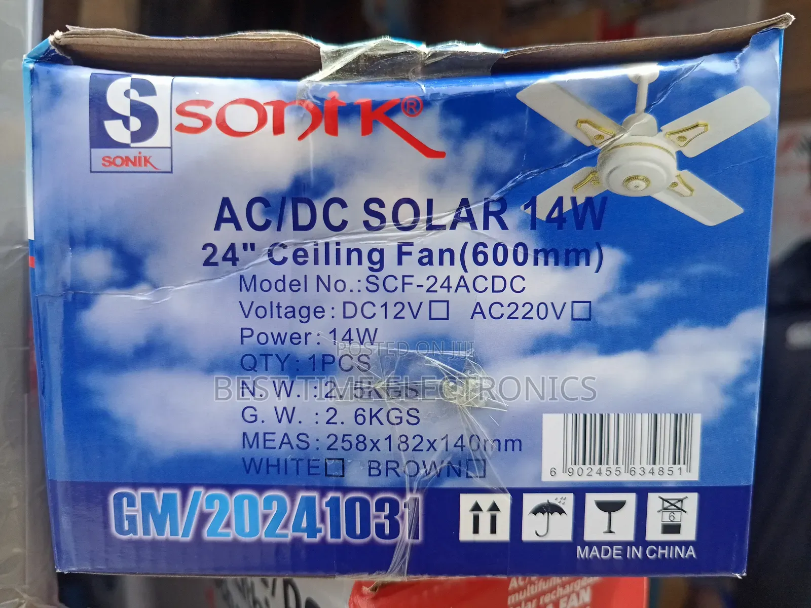 24" Sonik Ac/Dc Inverter Ceiling Fan
