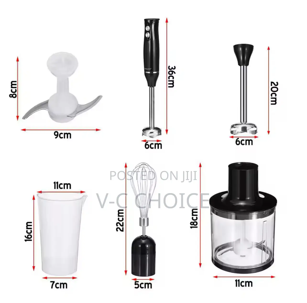 Handheld Electric Blender 4-in-1 Blender 500 W