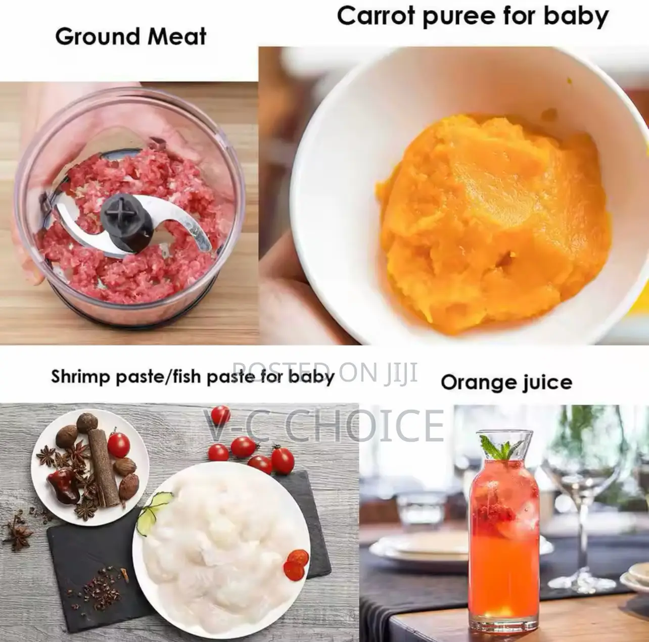 Handheld Electric Blender 4-in-1 Blender 500 W