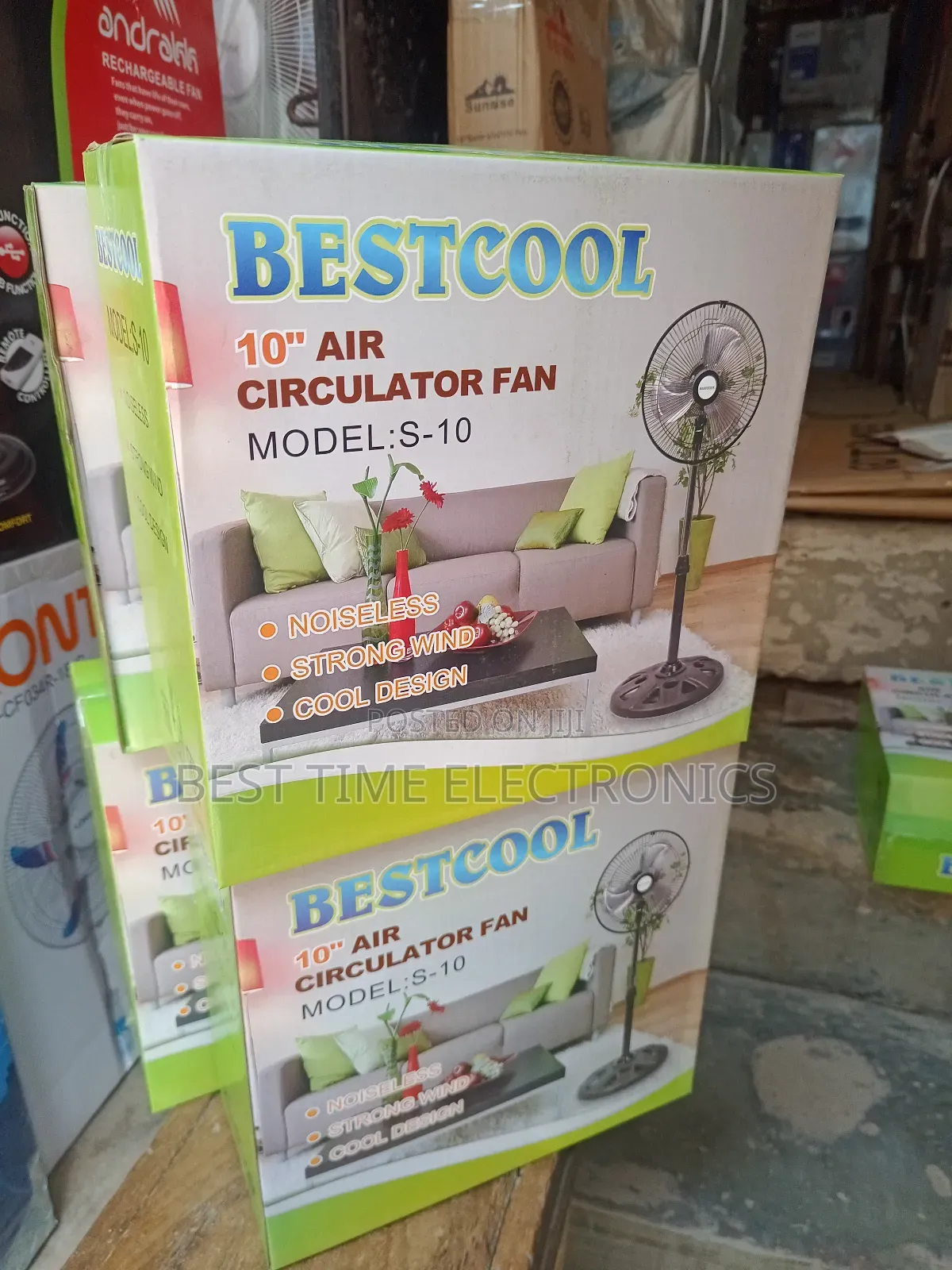 10" Best Cool Electrical Standing Fan