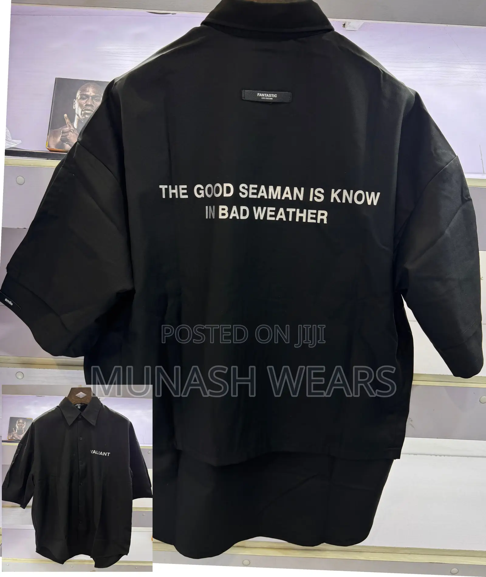 Luxury Black Denim Sail Shirt
