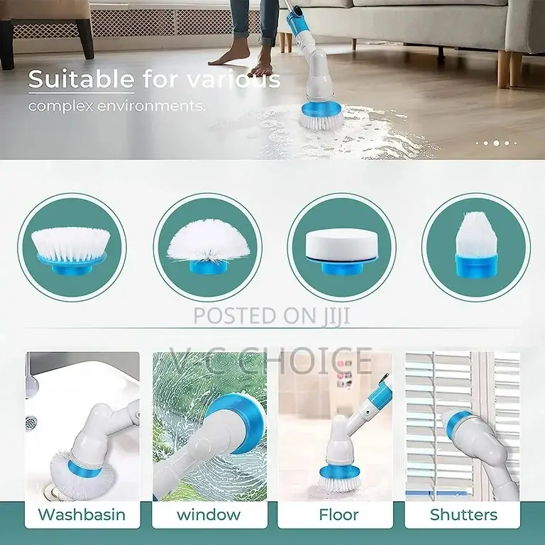 Electric Spin Scrubber Power Brush Floor Scrubber, Cordless