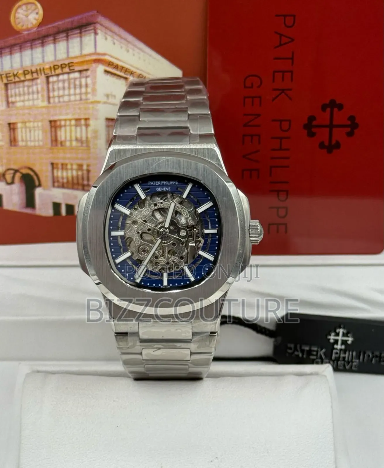 Original Patek Philippe Silver Stainless Steel Watch