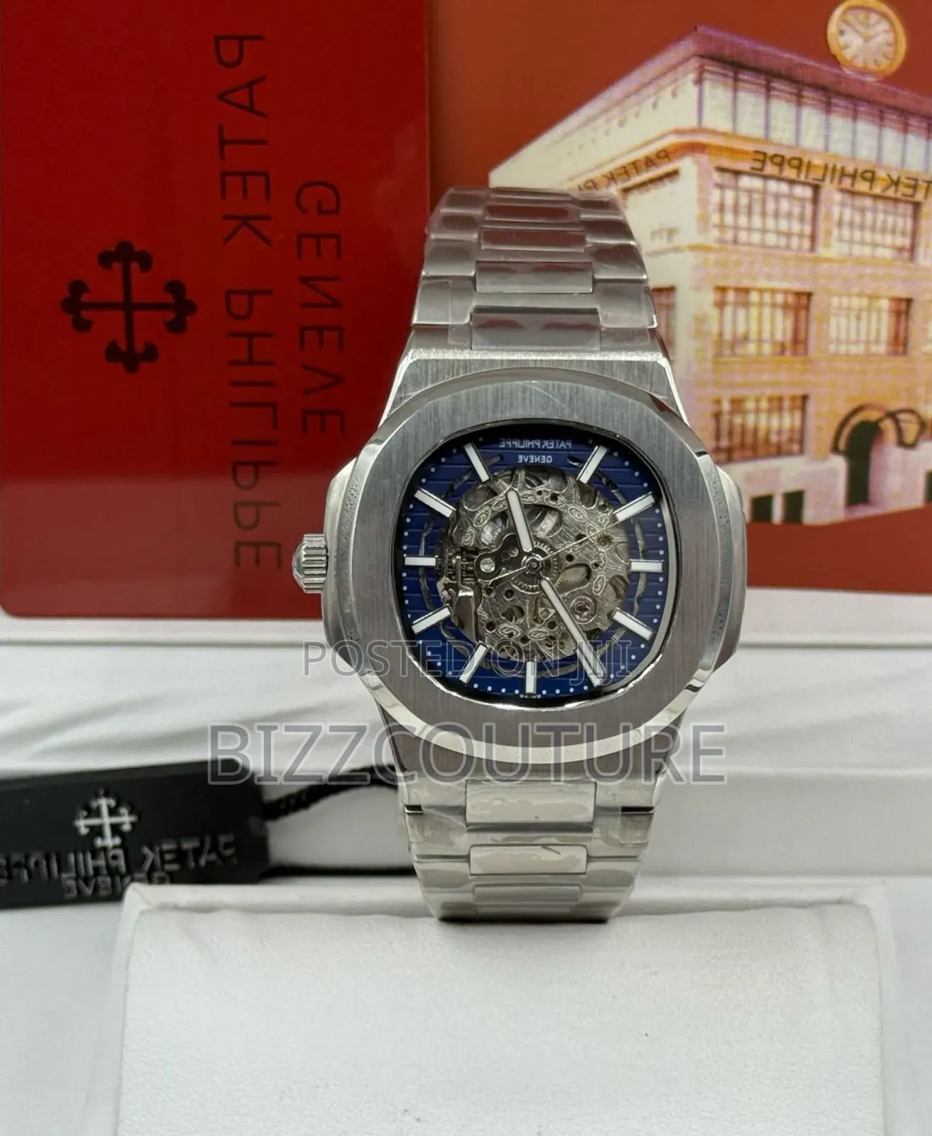 Original Patek Philippe Silver Stainless Steel Watch
