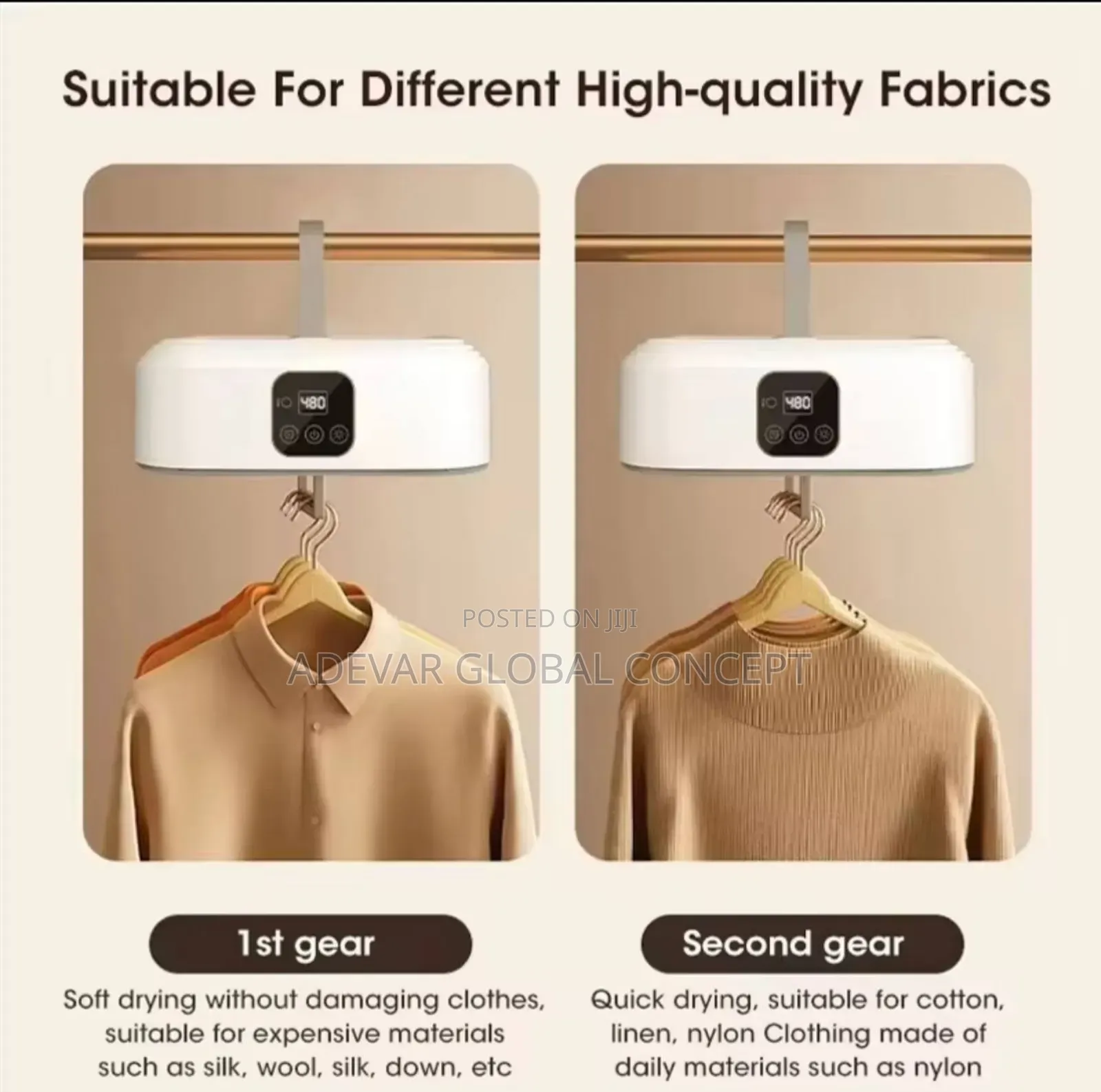 Smart Timing Portable Clothes Dryer for Home Hot Air Fabric