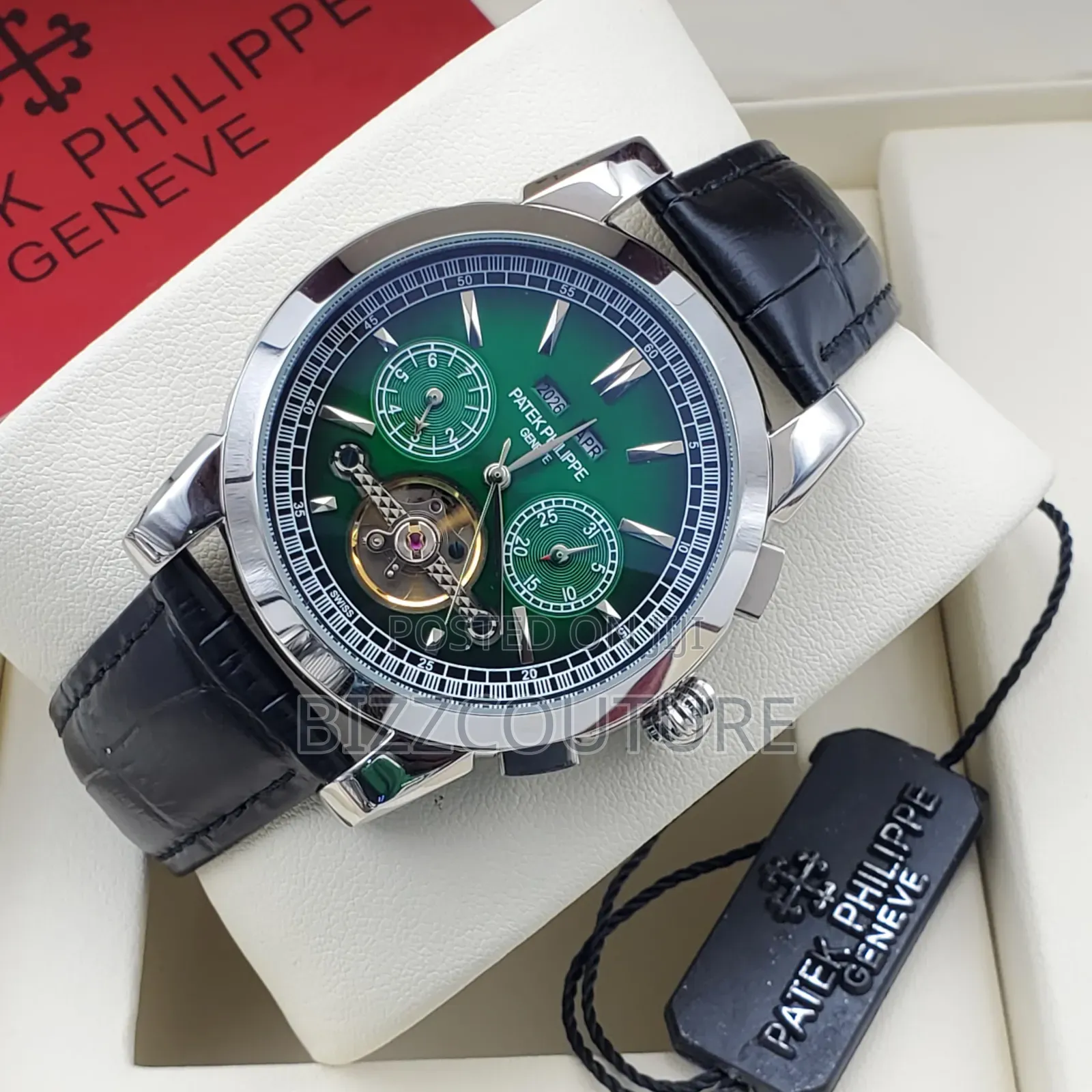 Original Patek Philippe Blue Genuine Leather Strap Watch