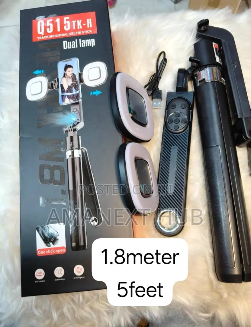 5ft Tracking Gimbal Selfie Stick and Two Detachable Lights