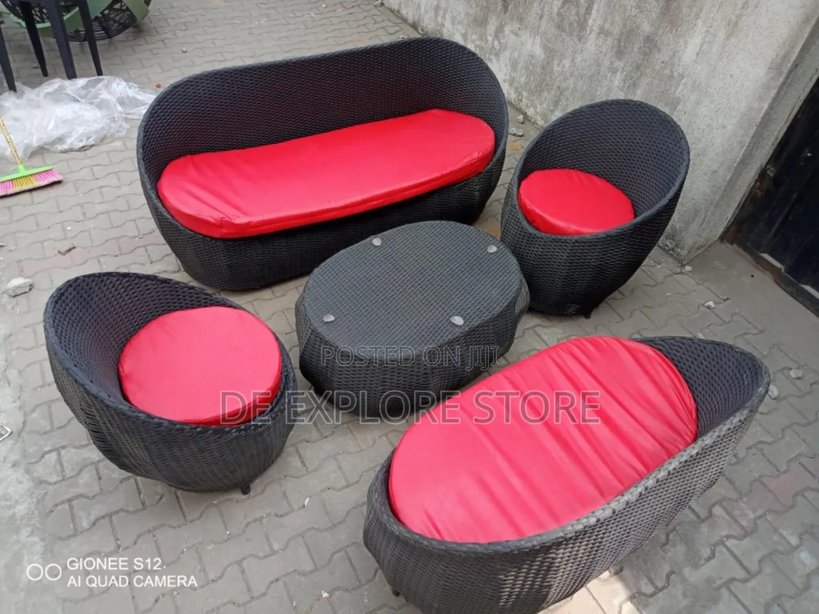 Oval Shape Outdoor Set