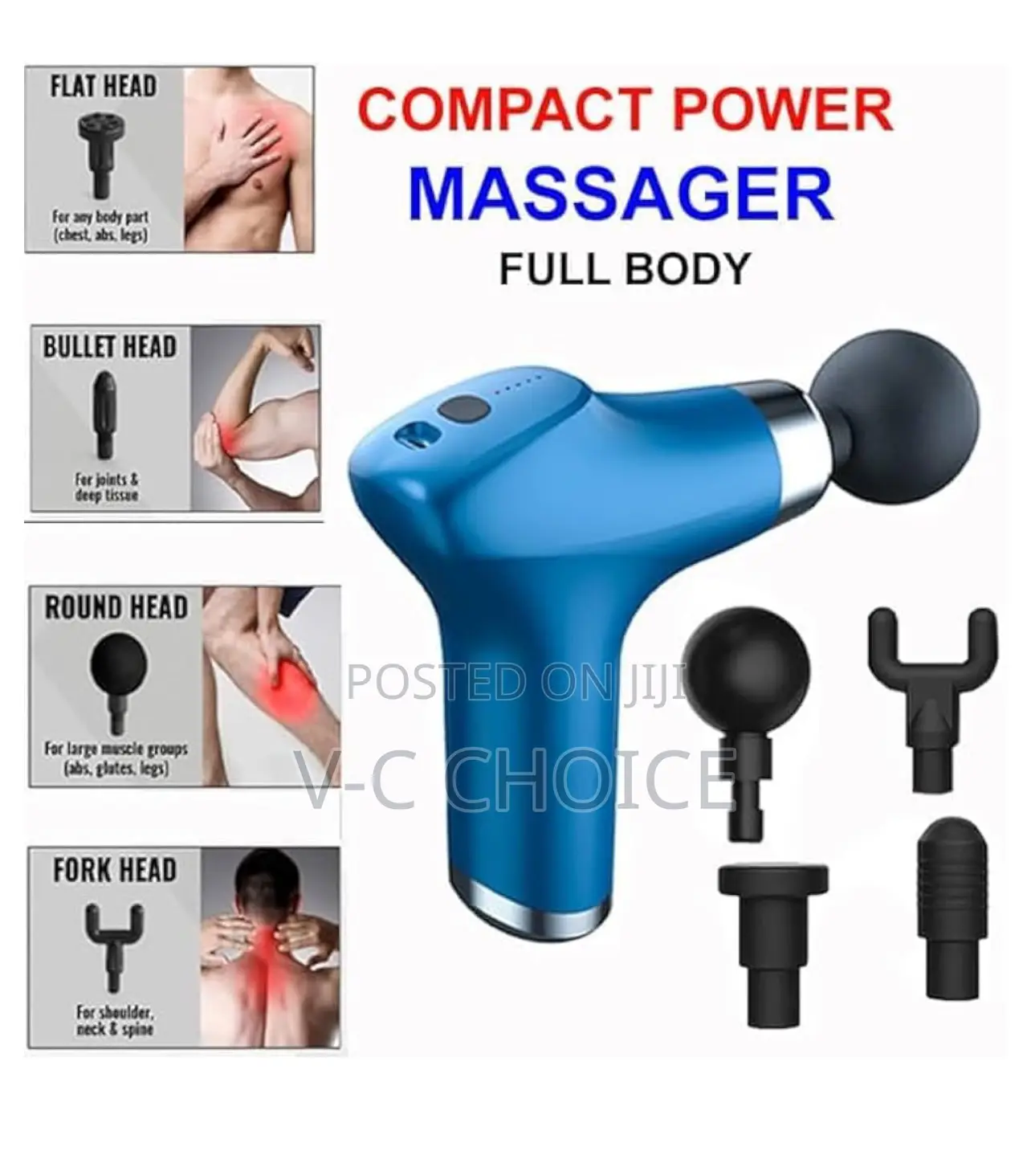 Body Massager Gun With 4 Heads And 6 Adjustable Speed