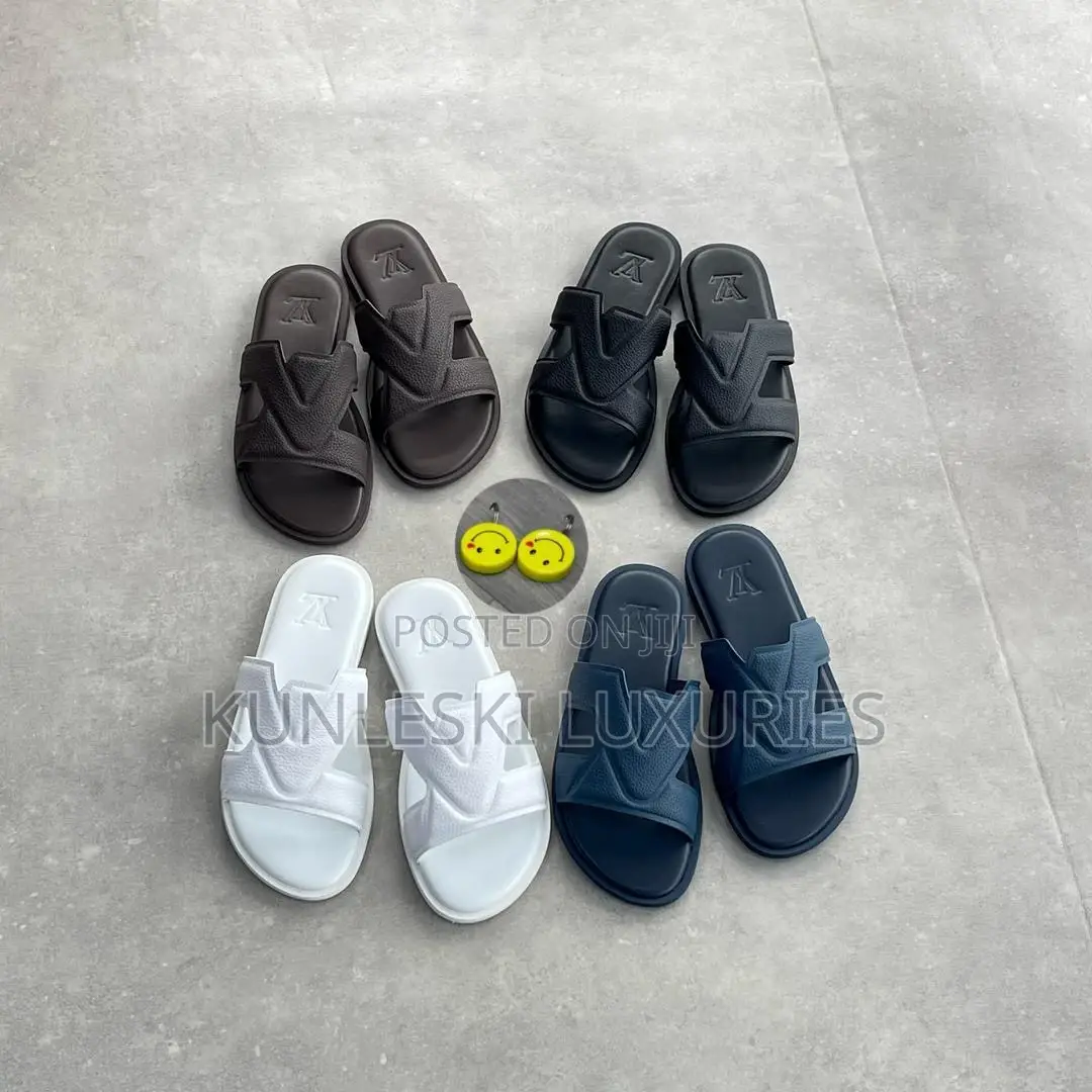 Original Louis Vuitton Matured Leather Slippers