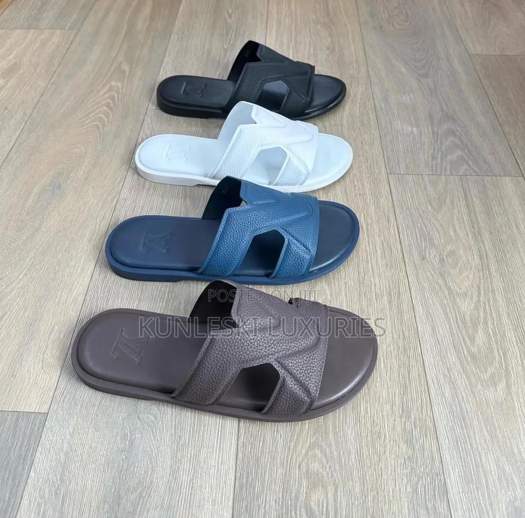 Original Louis Vuitton Matured Leather Slippers